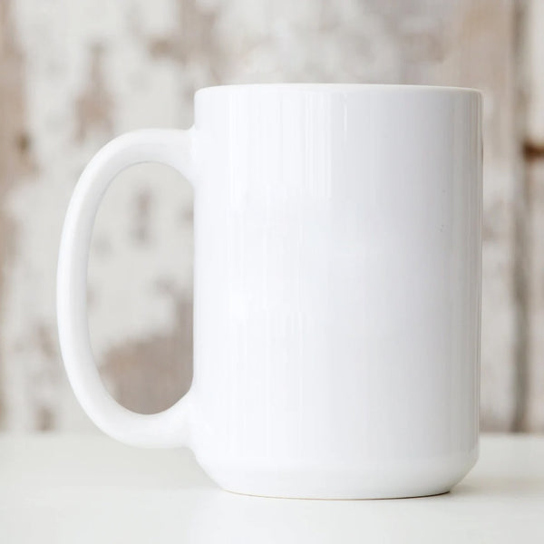 15oz Coffee Mug || White Handle (choose your design)